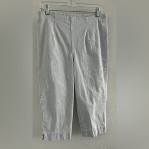 White Stag Blue & White Pinstripe Cropped Chinos Size Medium